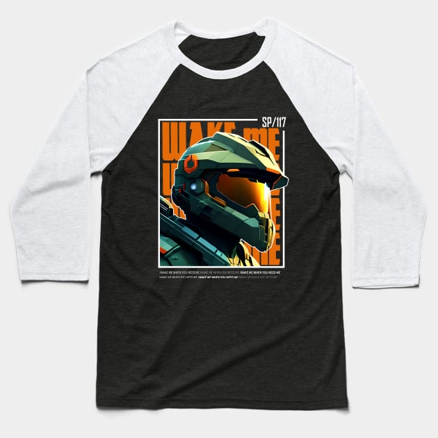 Halo game quotes - Master chief - Spartan 117 - BQ01-v9 Baseball T-Shirt by trino21